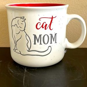 Cat 🐈 Mom white 20 oz ceramic coffee mug